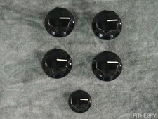 Rickenbacker Set 5 Pezzi Manopole Basso Vintage Tono Volume 660 350V63 Parti Chitarra