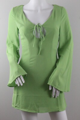 Denvers Long Sleeve Mini Dress Green, US 2 / Green Denvers Long Sleeve Mini Dress Green, US 2 / Green