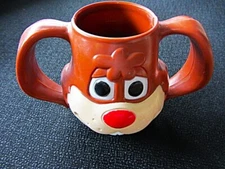 Nestle's QUIK BUNNY MUG Plastic Collector's Kid's Cup 2 Handle Chocolate Milk