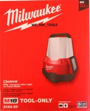 Milwaukee 2144-20 Radius LED Light M18 Compact Jobsite 2200 Lumens Cordless 18V