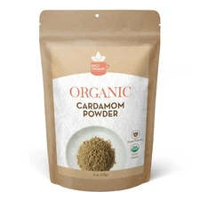 Organic Ground Cardamom Powder 4 oz Pure Green Cardamom Spice for Cooking