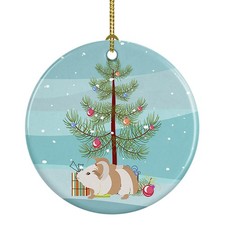 Caroline's Treasures Silkie Guinea Pig Christmas Ceramic Ornament CK4446CO1