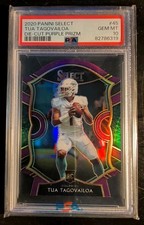 Tua Tagovailoa 2020 Panini Select - Concourse #45 Purple Prizm Die-Cut  PSA 10