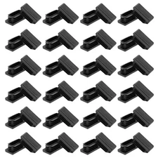 Rectangle Plastic Hole Plugs 3/4", 50 Pack Tubing Insert End Cap, Black