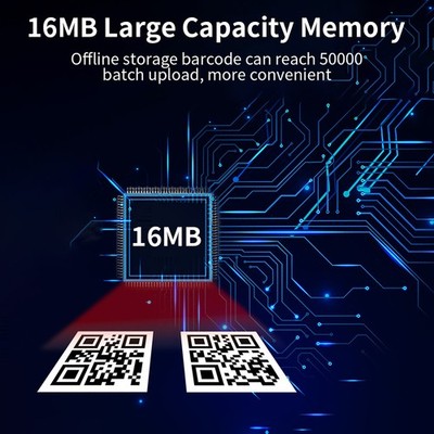 2D 1D QR Barcode Scanner 3 In 1 BT & 2.4GHz Wireless & Wired Connection QFCW
