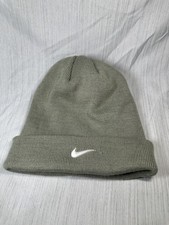Nike Swoosh Grey Beanie Adult Unisex Vivent Solar Promo on Back OSFM
