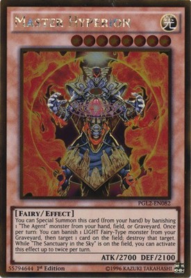 Master Hyperion - PGL2-EN082 - Gold Rare - 1st Edition - Lightly Played