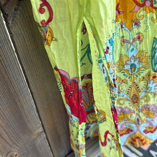 Takawear Giselle Kaftan Multicolored Long Sleeve Buttoned Dress Cover-up S - Picture 6 of 11