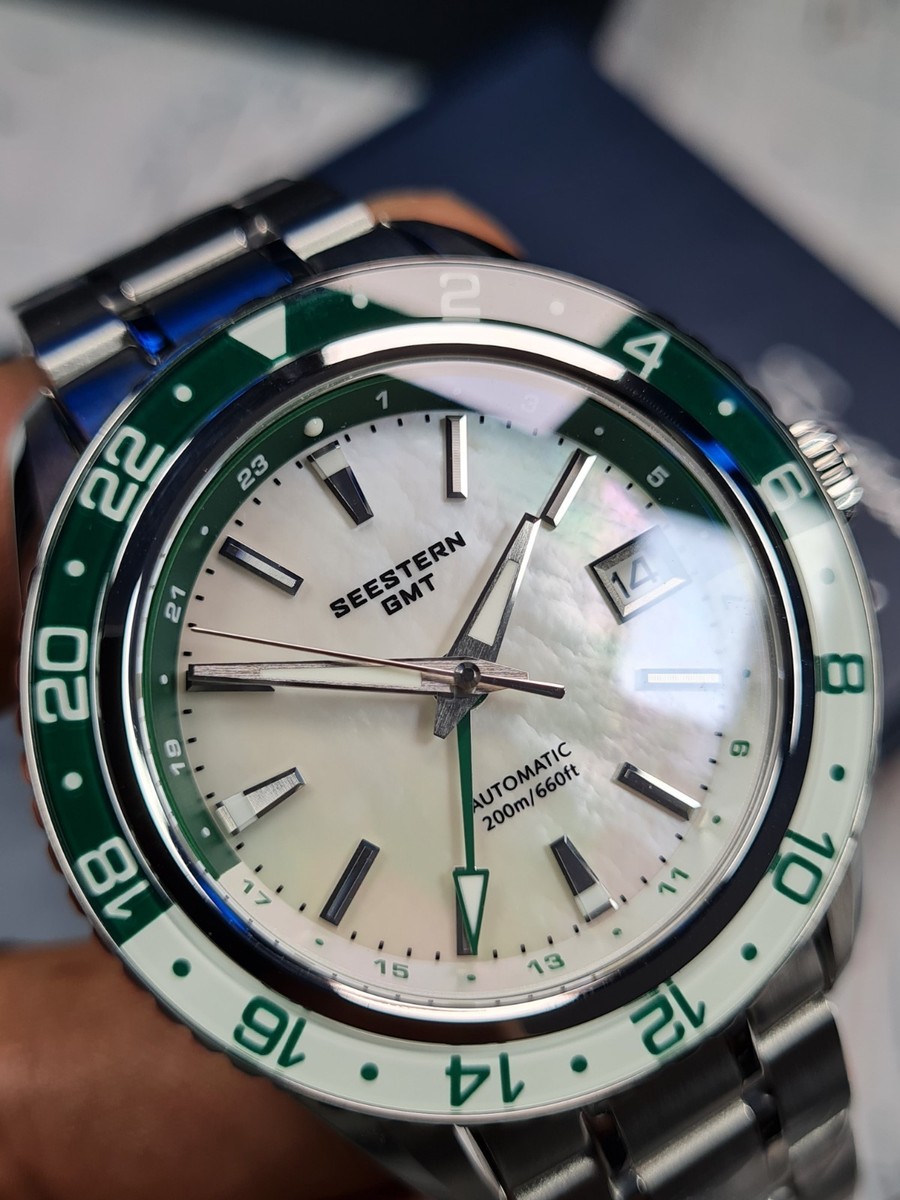 Seestern S456 GS GMT homage Seiko NH34 automatic mens Sports Dive