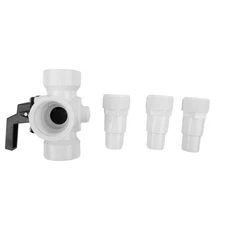 Swimming Pool Hoses Connection Air Beds Air Pumps 3-way Valve 4pcs/set Plastic