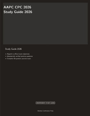 AAPC CPC 2026 Study Guide by Meridian Certification Press Paperback Book