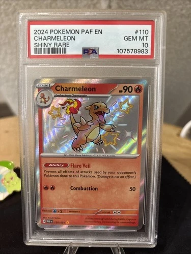 CHARMELEON 110 SHINY RARE HOLO PSA 10 POKEMON SV: PALDEAN FATES
