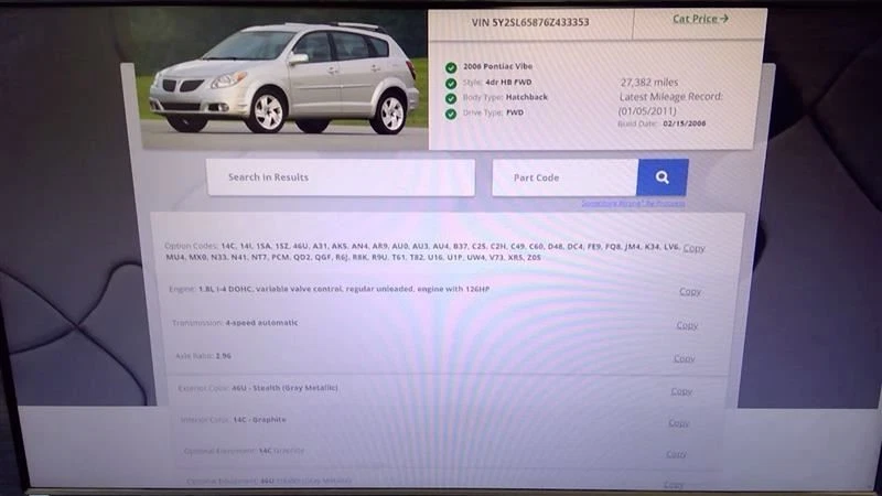 VIBE      2006 Transmission 835930 Foto 4 de 4