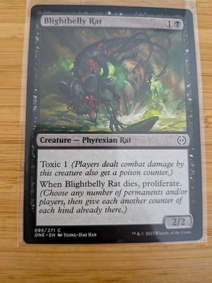 MTG Blightbelly Rat 085 Phyrexia: All Will Be One M/NM Free UK P&P