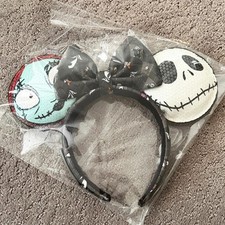Disney- Parks Nightmare Before Christmas Sally Jack Ears Minnie Headband