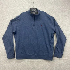 Polo Ralph Lauren Sweater Mens XL Blue 1/4 Zip Pullover Sweatshirt Performance