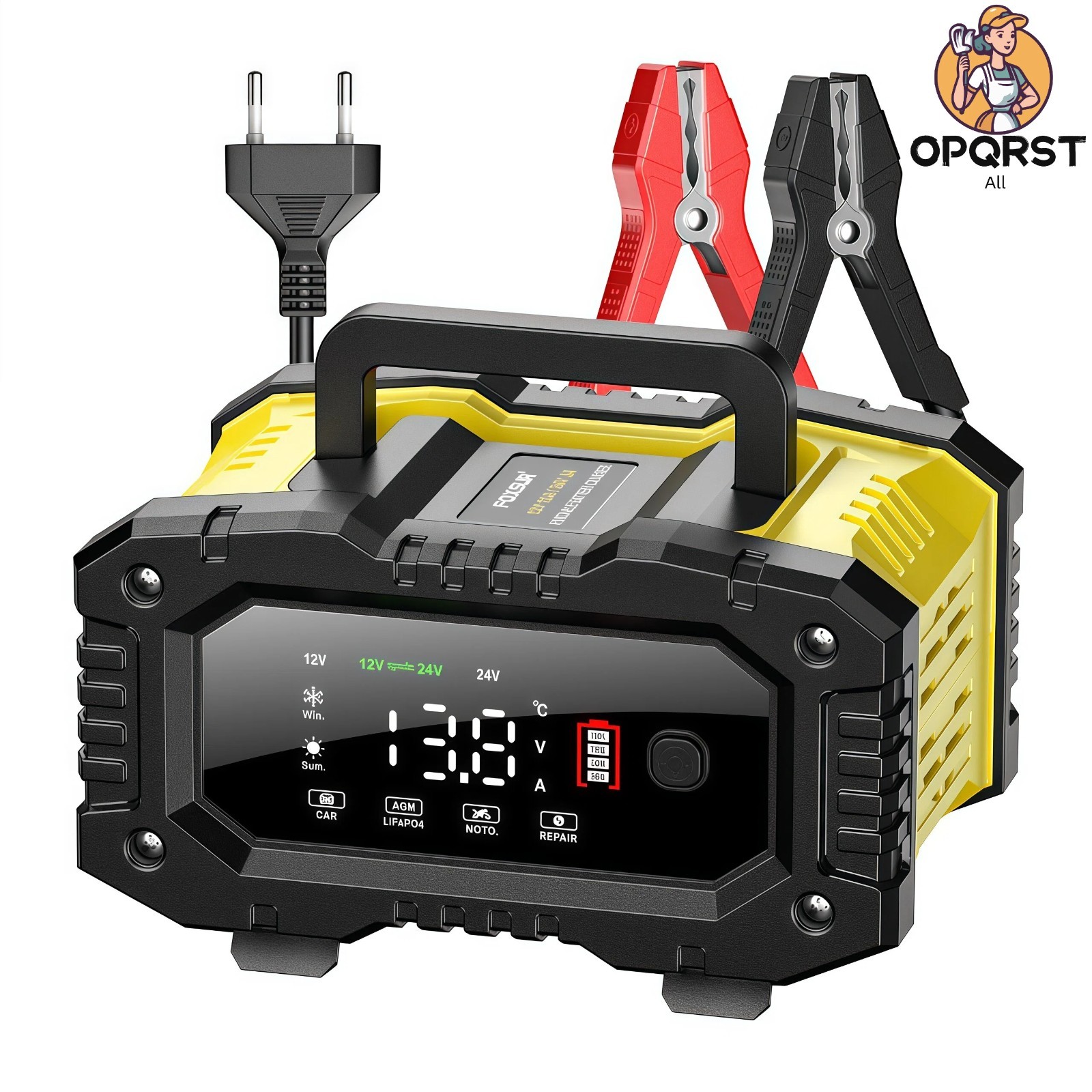 Chargeur batterie voiture 12V 24V pour l'hivernage de moto et auto AGM