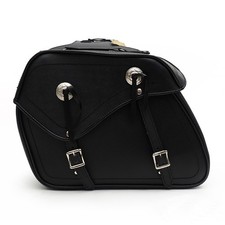 2 Stück Satteltaschen universal Leder schwarz Chopper Cruiser Custom Bikes