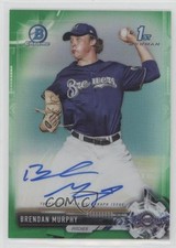 2017 Bowman Draft Chrome Pick Green Refractor 2/99 Brendan Murphy Auto qm6
