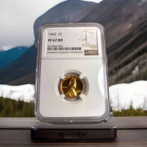 1962 P Lincoln Cent PF 67 RD NGC, Gem Type, Great Strike