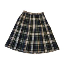 Vintage Jos. A. Bank 100 Wool Prep School Chic Pleated Skirt Size 14 USA made