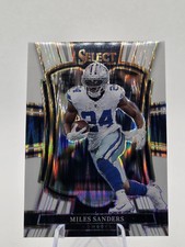 Panini 2025 Select Premier Level Miles Sanders Cowboys #074/799 White Prizm 