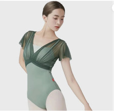Daydance Green Dance Leotards Womens Teen Girls Lyrical Ballet Bodysuit Size S