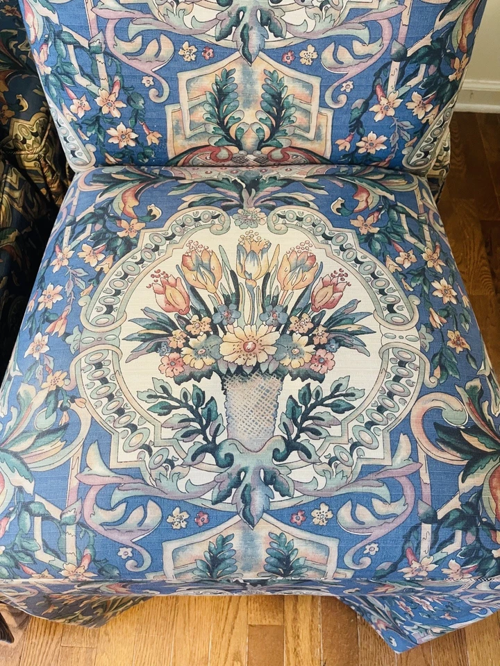 RARE Modern Classics KINCAID FURNITURE Upholstered Set of 4 Vintage Chairs - Image 4 of 4