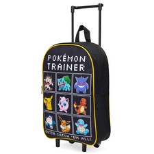 Pokemon  Kids Trolley Cabin Bag Suitcase Luggage Big Grid Print