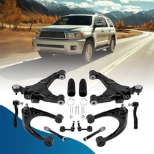 12pcs for 2007-2019 Toyota Tundra Sequoia Front Upper & Lower Control Arms Kit