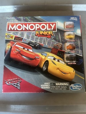 Monopoly Junior Disney Pixar Cars Game 2015 Hasbro Lightning McQueen New Sealed