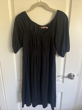 VINTAGE Y2K Juicy Couture Black Dress with Puff Sleeves Versatile XS
