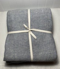 Pottery Barn European Flax Linen Waffle Shower Curtain  Chambray  72  Sq
