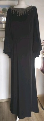 Schwarzes Abendkleid mit Perlen - Gr.  US 12 (42)David Meister -1 Mal getragen 