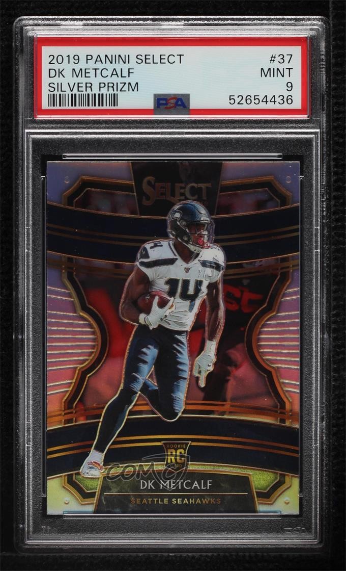 2019 Panini Select Concourse Silver Prizm DK Metcalf #37 PSA 9 MINT 9l4