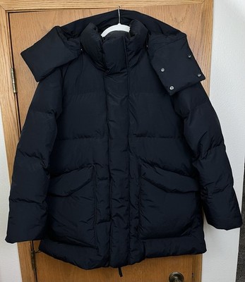 Halfdays Wheeler Parka Hooded Zip & Snap Jacket Black Primaloft Women s Size XL