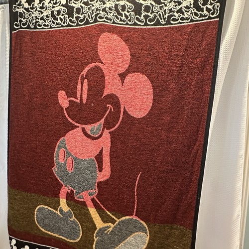 Vtg Biederlack Blanket Mickey Mouse Walt Disney USA 72x51 Throw Reversible As Is - Picture 2 of 18