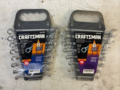 NOS VTG Sears Craftsman USA 8pc 12pt Standard & Metric Wrench Set 44125 & 44126