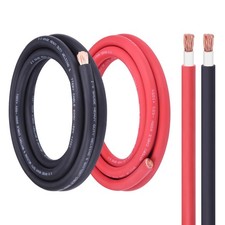 1/0 Gauge Wire Welding Battery Pure Copper Cable Wire, Upgraded Heavy-Duty In...