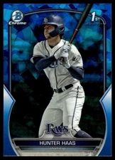 2023 1st Bowman Chrome Sapphire Hunter Haas RC #BDC-160 Tampa Bay Rays