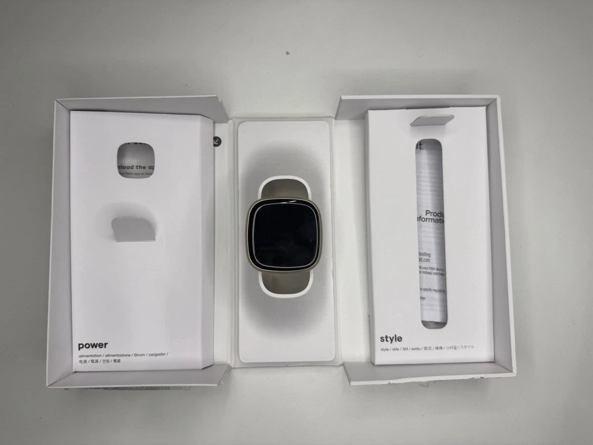 Fitbit Sense Aktivitäts-Tracker - Mondweiß/Edelstahl Softgold defekt