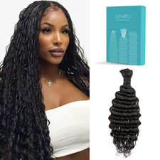 Boho Human Hair for Braiding Bulk Human Hair Bohemian Knotless Braids Deep Wave