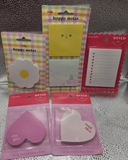New Post It Notes 5 Set Easter Spring Heart 500 Total Valentines Sticky Pads S21