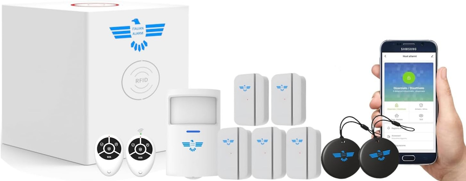 Allarme Casa Senza Fili Wi-Fi e GSM: Kit Antifurto Smart con App