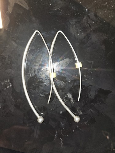 Silpada 925 Sterling Silver "Balancing Act" Threader 2.5” Earrings W1307 - Picture 2 of 4