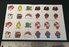 Vintage Stickers PROCORP Scratch And Sniff Sticker Sheet Unicorns Chocolate 80s