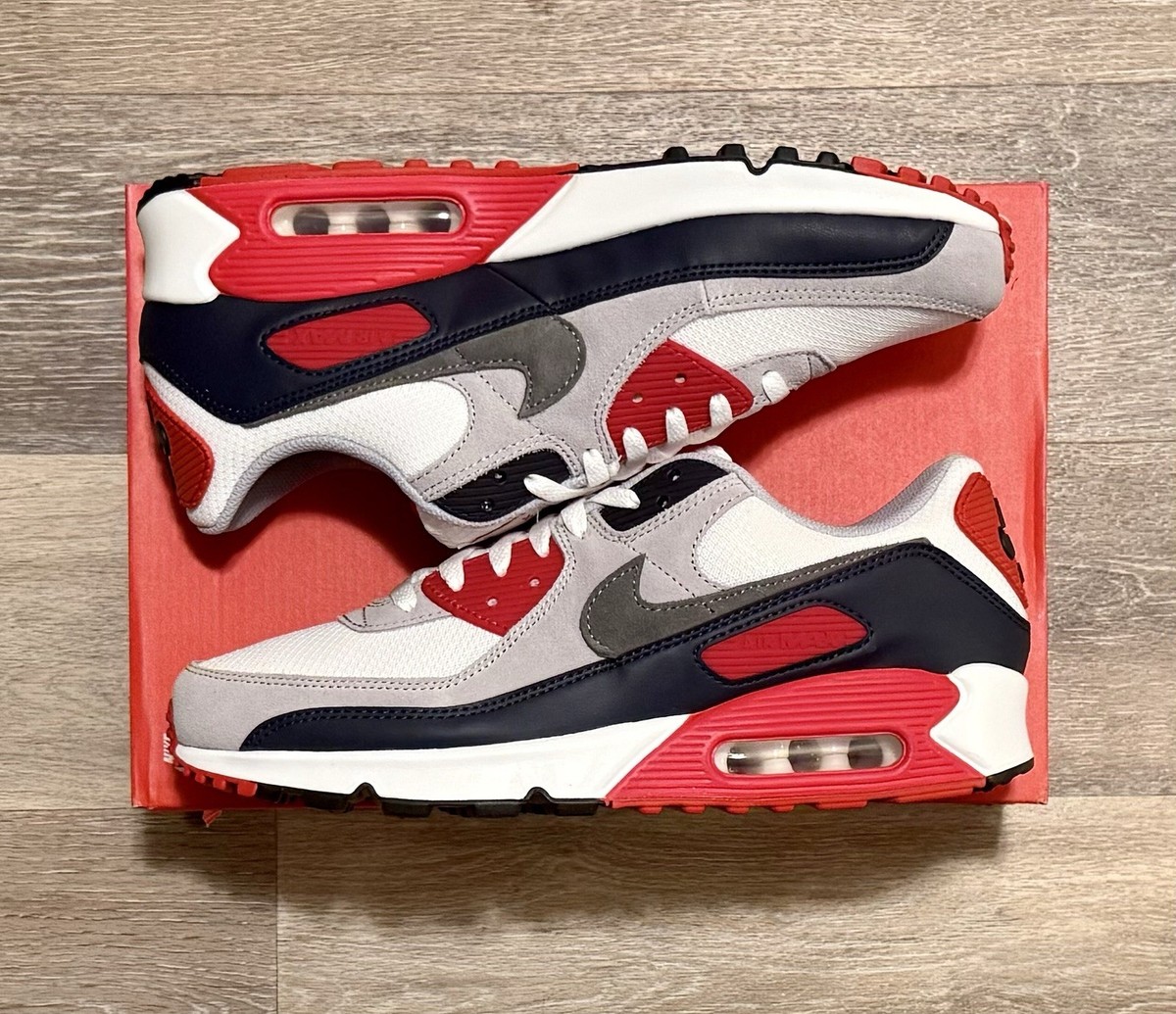 Nike Air Max 90 'USA 2025' Cool Grey University Red DM0029-117