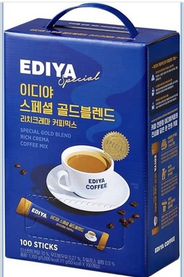 EDIYA Special Gold Blend rich crema 3in1 coffee mix, 100 sticks