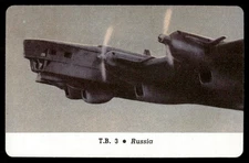 T.B. 1944 War Airplanes Jets Leaf Card (NM)