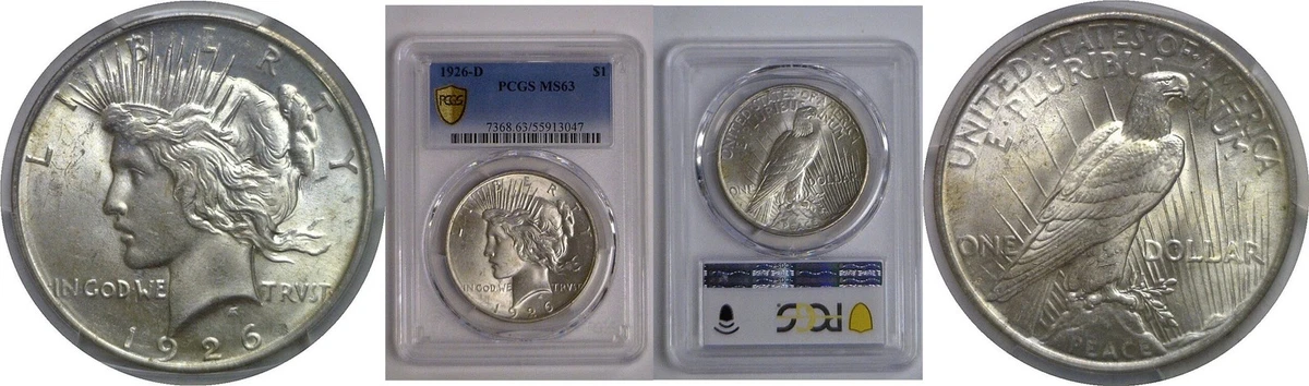 MS 63 Graded 1926 Year Peace Dollars (1921-1935) for sale | eBay